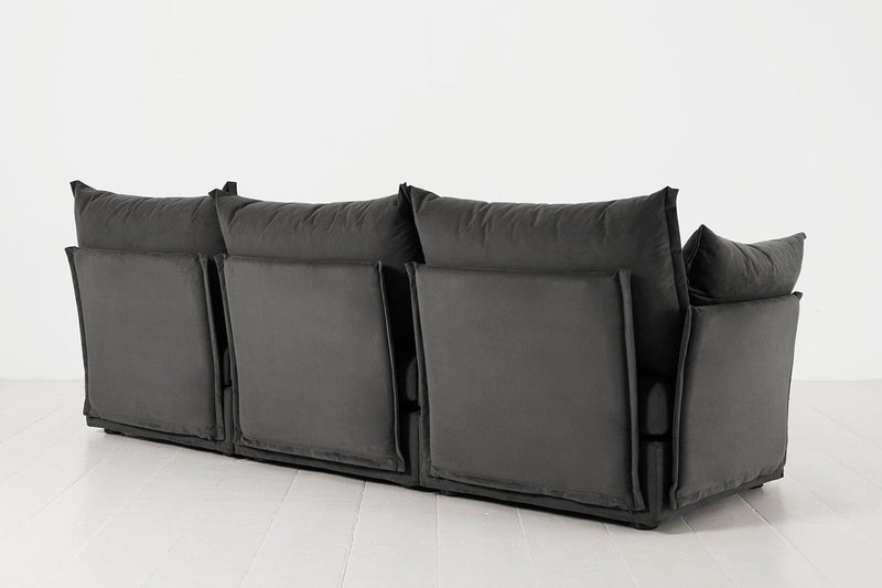 Model 06 3 Seater Sofa Faux Leather Chestnut