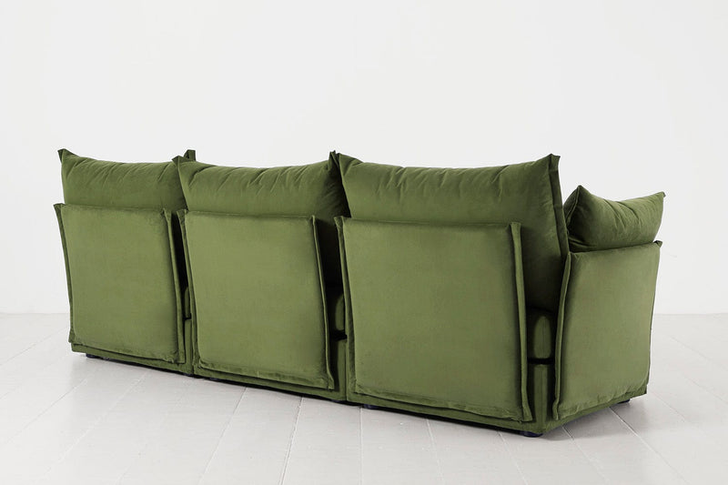 Model 06 3 Seater Sofa Faux Leather Chestnut