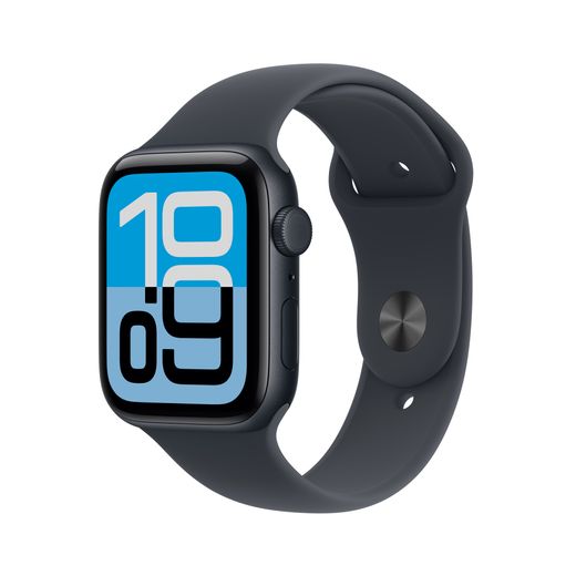 Apple Watch SE 3, 44mm, Midnight Aluminium Case, GPS + Cellular [2025] - Midnight Sport Band - S/M