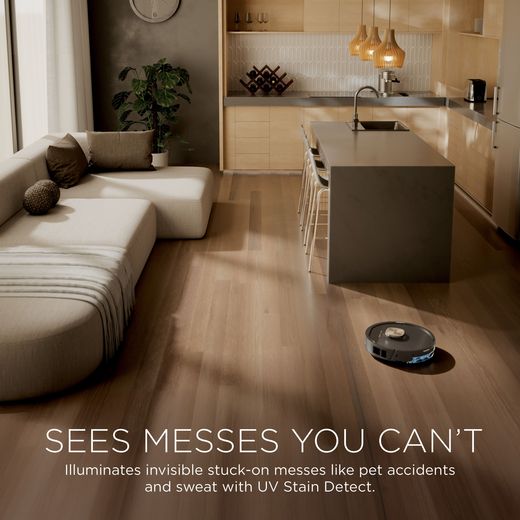 Shark PowerDetect UV Reveal Luxe RV3024XEUKPU Robotic Vacuum Cleaner - Espresso Brown