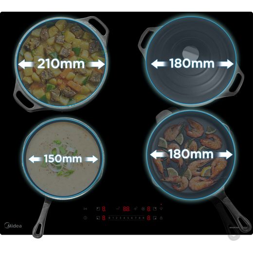 Midea Even Pro MIH744E325GK Built In Induction Hob - Black