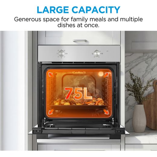 Midea Xpress MBO65M40M04E-SS Built In Electric Single Oven - Stainless Steel - A Rated