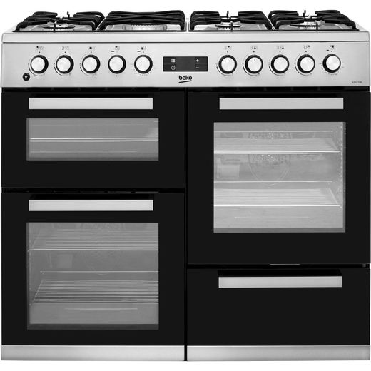 Beko 100cm Dual Fuel Range Cooker - Stainless Steel - A/A Rated