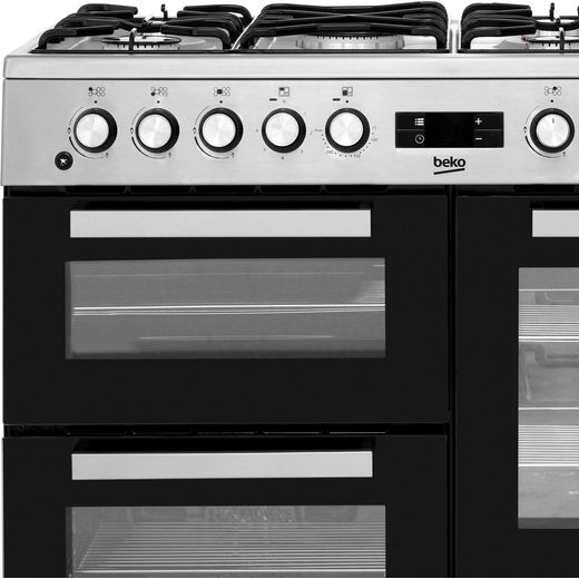 Beko 100cm Dual Fuel Range Cooker - Stainless Steel - A/A Rated