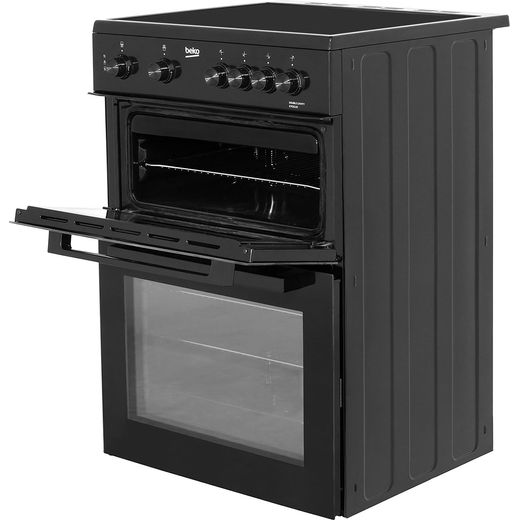 Beko 60cm Electric Cooker with Ceramic Hob - Black - A Rated