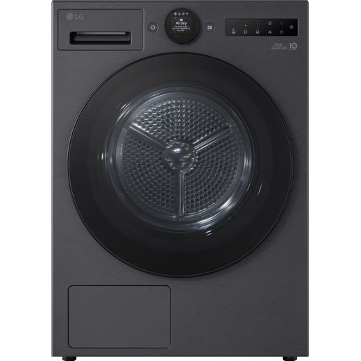 LG VX70 Series AI Dry RHX7009TBB Heat Pump Tumble Dryer - Black