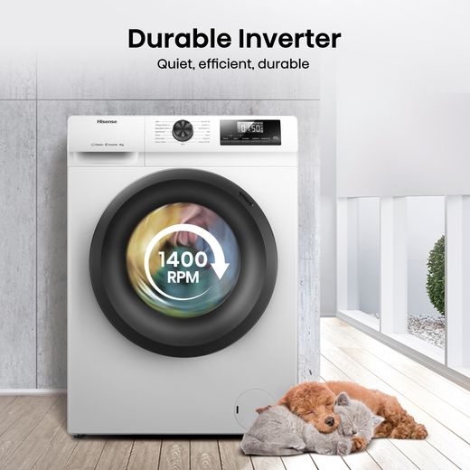 Hisense 1Q Series WF1Q8041BW 8kg Washing Machine with 1400 rpm - White - A Rated