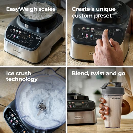 Kenwood MultiPro One Touch FDM73.850SS Food Processor - Black / Chrome