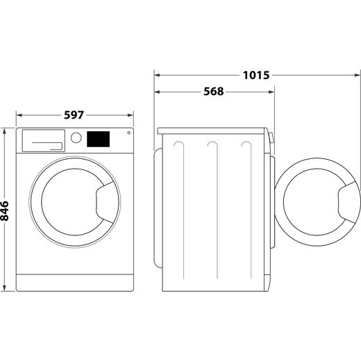 Indesit C YD C82 WWGL UK 8Kg Condenser Tumble Dryer - White