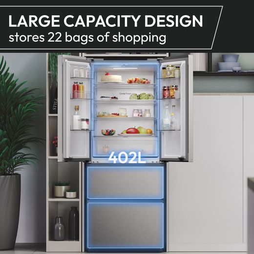 Hoover H-FRIDGE 700 HONFQ2T718EXK American Fridge Freezer - Stainless Steel