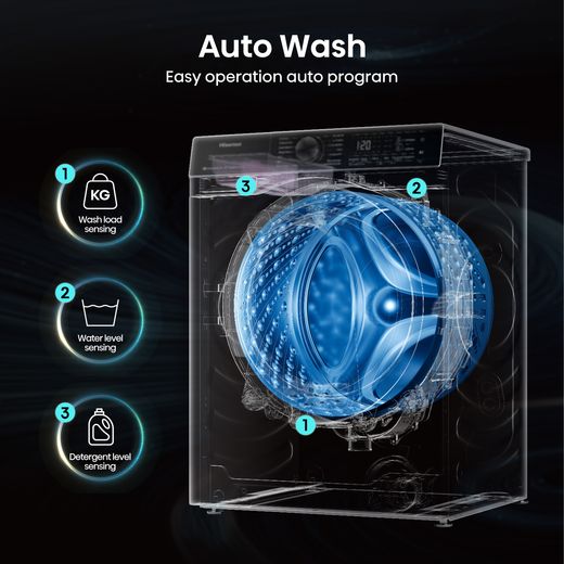 Hisense 1Q Series WF1Q8041BW 8kg Washing Machine with 1400 rpm - White - A Rated
