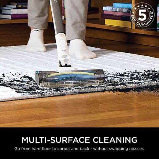 Shark PowerPro Pet with Anti Hair Wrap & Floor Detect IZ380UKT Cordless Vacuum Cleaner - Metallic White