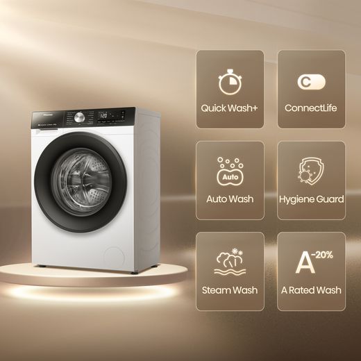 Hisense 3S Series WD3S8043BW3 Washer Dryer - White