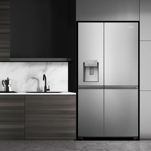 Hisense PureFlat Infinite RS818N4TIC American Fridge Freezer - Stainless Steel