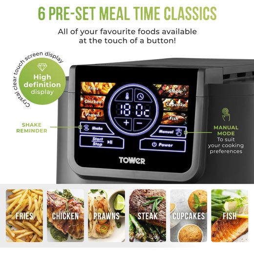 Tower AirX AI 8L T17158 Air Fryer - Black